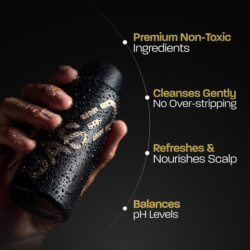 BASED Shower Duo | Shampoo + Conditioner | Deep Clean, Hydrates, Soothes Scalp, Boosts Volume | Fresh Peppermint | Premium Non-Toxic Formula | 12Oz Each