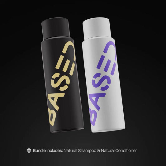 BASED Shower Duo | Shampoo + Conditioner | Deep Clean, Hydrates, Soothes Scalp, Boosts Volume | Fresh Peppermint | Premium Non-Toxic Formula | 12Oz Each